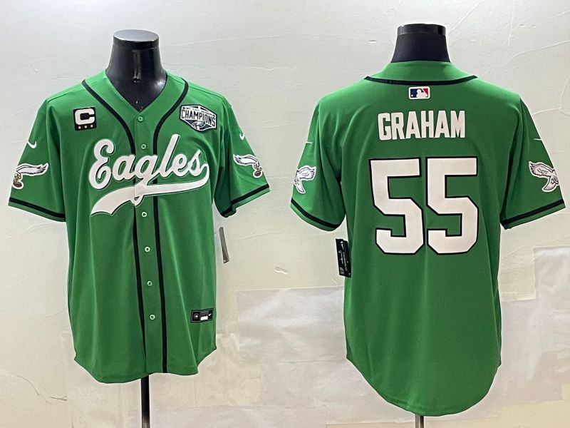 Men Philadelphia Eagles #55 Graham Green three generations Jointly Name 2025 Nike Limited NFL Jersey style 5